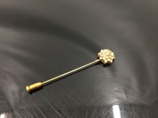 Photo1: K18 (2.6 g) Yellow Gold & Diamonds (1.0 ct) Accessories Pin  2i070050n" (1)