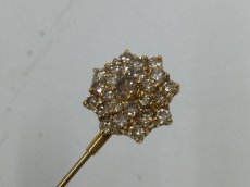 Photo7: K18 (2.6 g) Yellow Gold & Diamonds (1.0 ct) Accessories Pin  2i070050n" (7)
