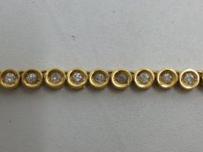 Photo3: K18 (19.7g) Yellow Gold & Diamonds Necklace  2i070030n" (3)