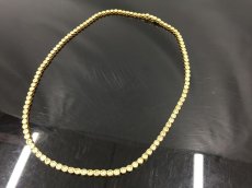 Photo1: K18 (19.7g) Yellow Gold & Diamonds Necklace  2i070030n" (1)