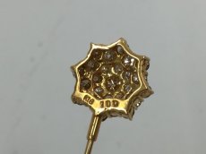 Photo8: K18 (2.6 g) Yellow Gold & Diamonds (1.0 ct) Accessories Pin  2i070050n" (8)