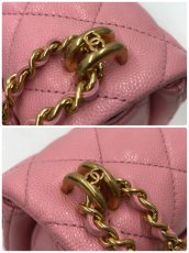 Photo8: Authentic CHANEL caviar skin Pink Chain Shoulder Hand Bag New Model 2J260080n" (8)