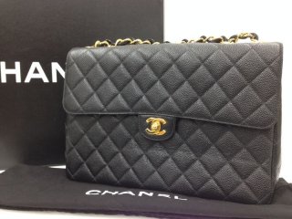 Authentic Chanel GST caviar neutral with gold hardware