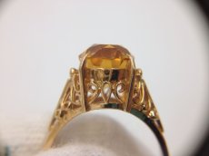 Photo4: K18 (3.5 g)Yellow Gold Ring Yellow Color stone US Size 4.5 (EU 47) 3G260110K (4)