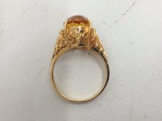 Photo10: K18 (3.5 g)Yellow Gold Ring Yellow Color stone US Size 4.5 (EU 47) 3G260110K (10)