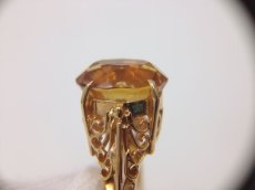 Photo5: K18 (3.5 g)Yellow Gold Ring Yellow Color stone US Size 4.5 (EU 47) 3G260110K (5)