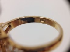 Photo8: K18 (3.5 g)Yellow Gold Ring Yellow Color stone US Size 4.5 (EU 47) 3G260110K (8)