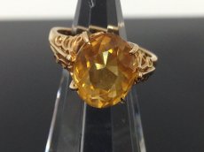 Photo2: K18 (3.5 g)Yellow Gold Ring Yellow Color stone US Size 4.5 (EU 47) 3G260110K (2)