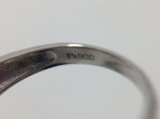 Photo6: PT 900 (4.44g)Platinum + 1.0 ct diamonds Ring US Size 4.5 (EU 47) 3G260100K (6)