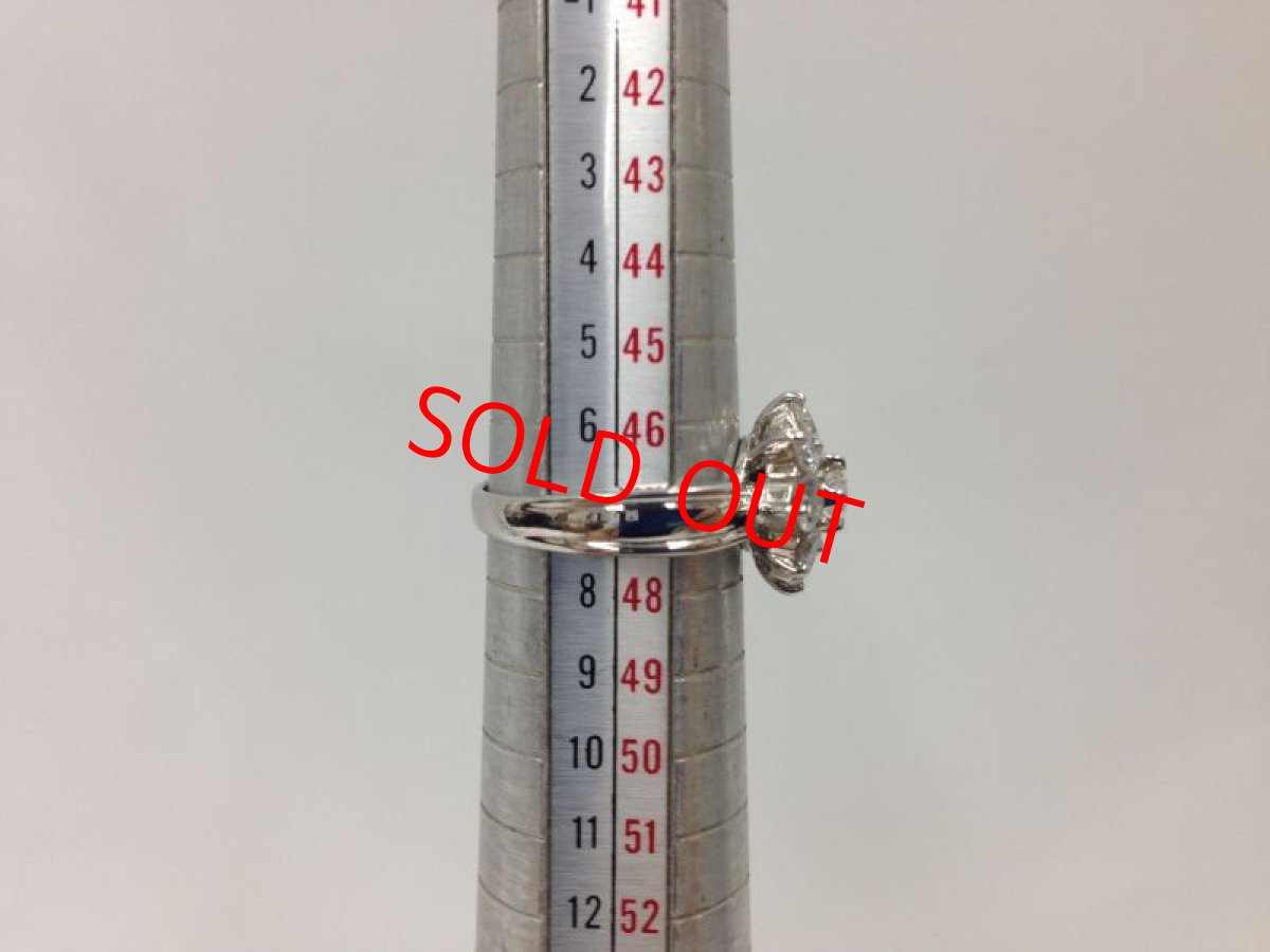 Photo3: PT 900 (4.44g)Platinum + 1.0 ct diamonds Ring US Size 4.5 (EU 47) 3G260100K (3)