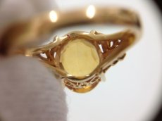 Photo9: K18 (3.5 g)Yellow Gold Ring Yellow Color stone US Size 4.5 (EU 47) 3G260110K (9)