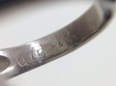 Photo9: PT 900 (5.58g) Platinum Diamond 0.75ct Sapphire Ring US size 4.5 3G260090K (9)