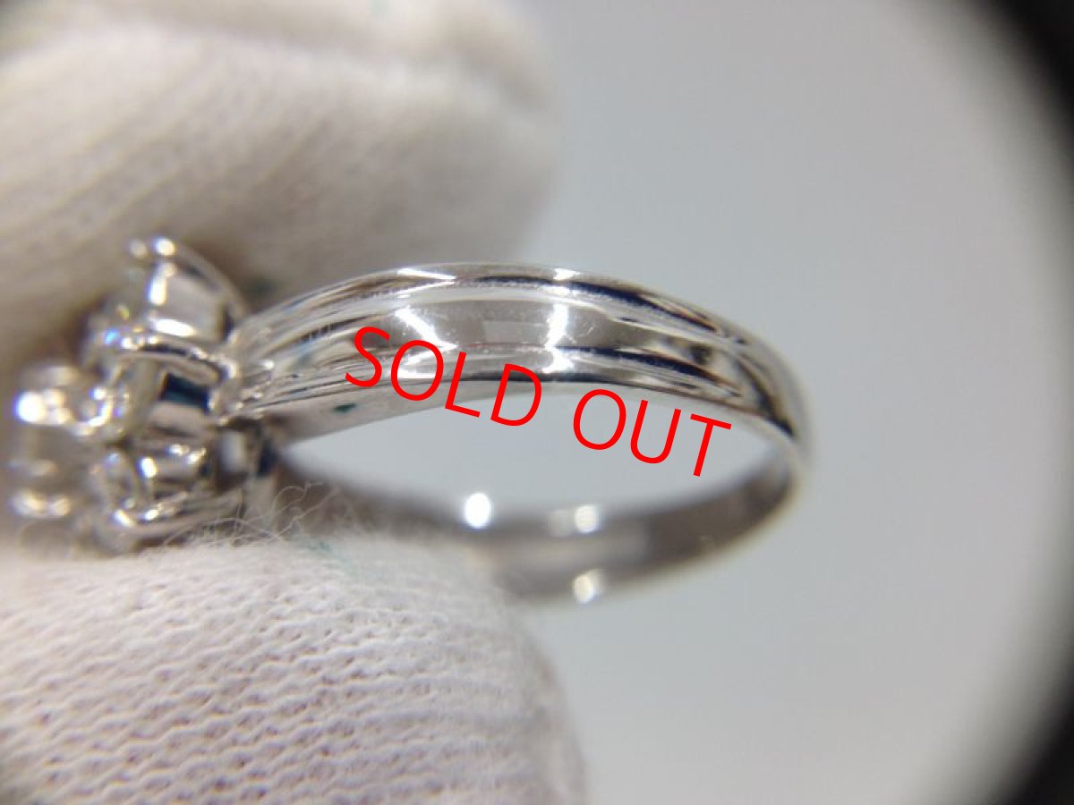 Photo8: PT 900 (4.44g)Platinum + 1.0 ct diamonds Ring US Size 4.5 (EU 47) 3G260100K (8)