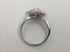 Photo9: PT 900 (4.44g)Platinum + 1.0 ct diamonds Ring US Size 4.5 (EU 47) 3G260100K (9)