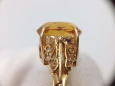 Photo6: K18 (3.5 g)Yellow Gold Ring Yellow Color stone US Size 4.5 (EU 47) 3G260110K (6)