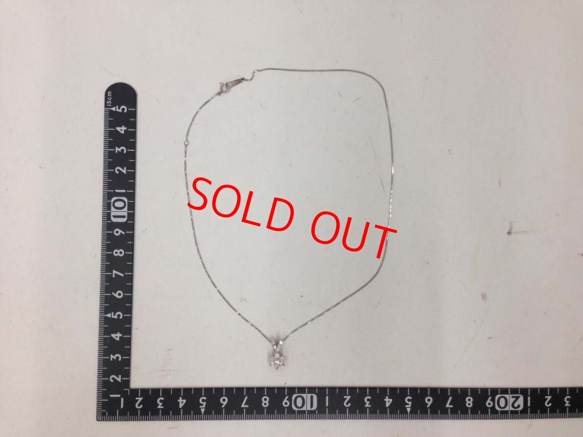 Photo3: Platinum (3.96g) PT900 PT850 Necklace Diamond 0.5CT 3G260070K (3)