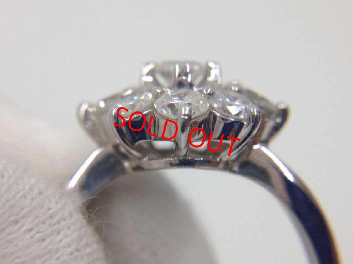 Photo4: PT 900 (4.44g)Platinum + 1.0 ct diamonds Ring US Size 4.5 (EU 47) 3G260100K (4)