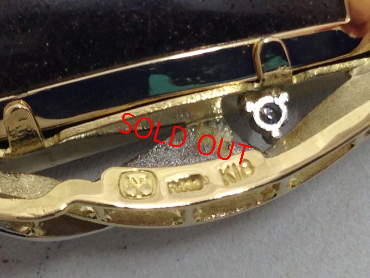 Photo4: K18 PT 900(34.65g) +57.7ct Opal + 0.259ctdiamonds Pendant Brooch Sapp3I060180K (4)