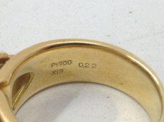 Photo3: Kaoluco Mizuno k18PT 900 (9.81g)Plat +0.22ct diamonds Ring US Size 6.0 3I060160K (3)