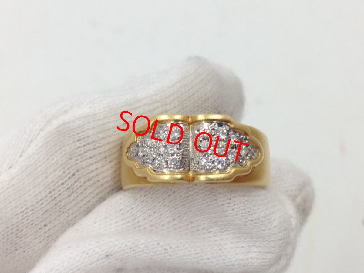 Photo8: Kaoluco Mizuno k18PT 900 (9.81g)Plat +0.22ct diamonds Ring US Size 6.0 3I060160K (8)