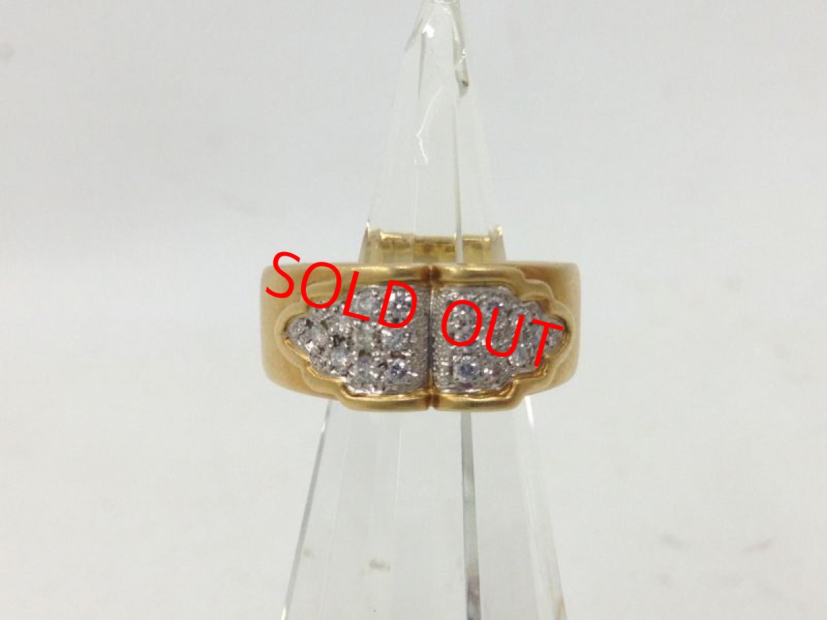 Photo1: Kaoluco Mizuno k18PT 900 (9.81g)Plat +0.22ct diamonds Ring US Size 6.0 3I060160K (1)