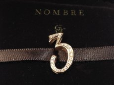 Photo1: Auth YUKIZAKI Pendant Diamond 0.15ct Nombre Number No.3 18K YellowGOLD 3I060210K (1)