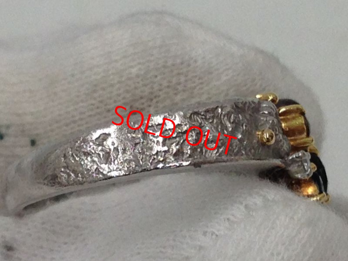 Photo12: Sachi Fukuhara K18 (9.2 g)Yellow Gold Pt900 D0.13ct Ring US Size6.5 3I060170K (12)