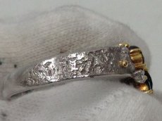 Photo12: Sachi Fukuhara K18 (9.2 g)Yellow Gold Pt900 D0.13ct Ring US Size6.5 3I060170K (12)