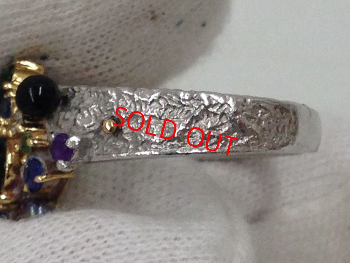 Photo11: Sachi Fukuhara K18 (9.2 g)Yellow Gold Pt900 D0.13ct Ring US Size6.5 3I060170K (11)