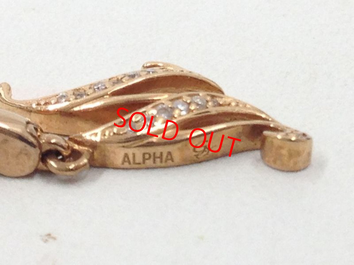 Photo8: Auth YUKIZAKI Pendant D 0.03ct Nombre M 18K YellowGOLD 0.81g 3I060200K (8)