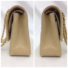 Photo3: Auth Chanel Matelasse Caviar Leather Double flap Chain Shoulder bag 3I060120K (3)