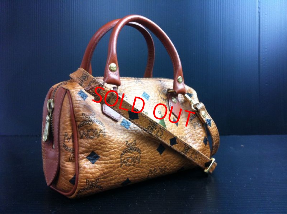 Photo2: Auth MCM Logos shoulder Bag mini Hand Cosmetic Bag 2 way 5C100520 (2)