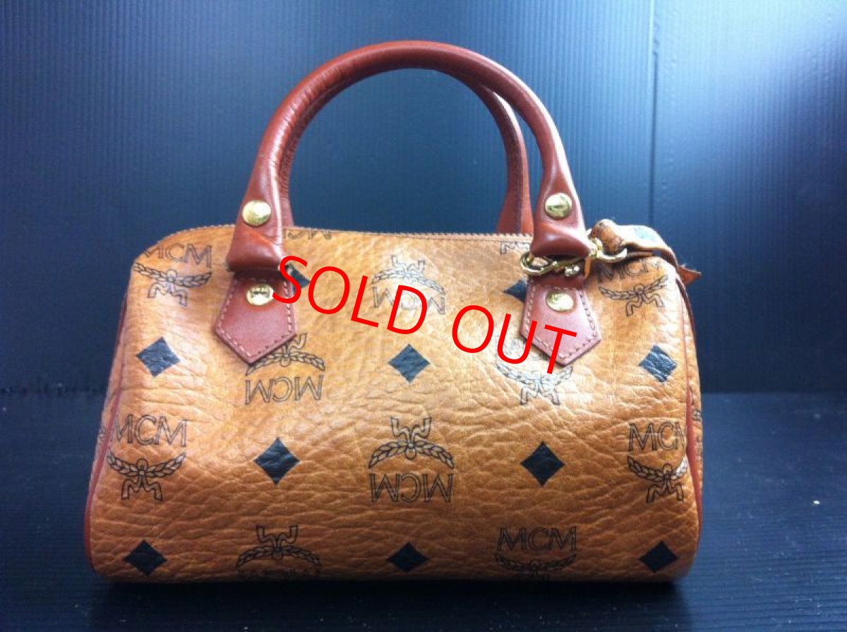 Photo3: Auth MCM Logos shoulder Bag mini Hand Cosmetic Bag 2 way 5C100520 (3)