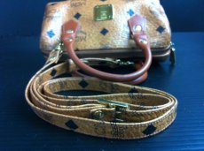 Photo5: Auth MCM Logos shoulder Bag mini Hand Cosmetic Bag 2 way 5C100520 (5)