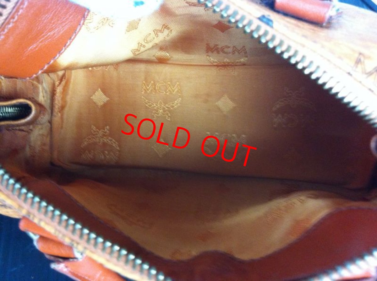 Photo10: Auth MCM Logos shoulder Bag mini Hand Cosmetic Bag 2 way 5C100520 (10)