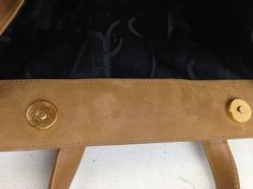 Photo9: Auth Salvatore Ferragamo Hand Bag Suede Leather Brown  VTG 5D070140# (9)