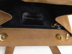 Photo8: Auth Salvatore Ferragamo Hand Bag Suede Leather Brown  VTG 5D070140# (8)