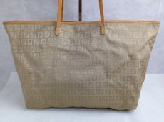 Photo2: Auth FENDI Zucca Pattern Logos Shoulder Bag Brown Canvas 5D131380# (2)
