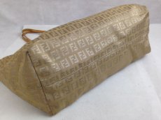 Photo4: Auth FENDI Zucca Pattern Logos Shoulder Bag Brown Canvas 5D131380# (4)