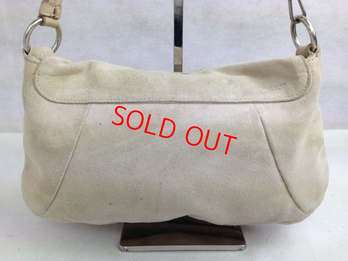 Photo2: Auth YVES SAINT LAURENT Nadja Beige Shoulder Bag suede 5D132490# (2)