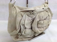 Photo3: Auth YVES SAINT LAURENT Nadja Beige Shoulder Bag suede 5D132490# (3)