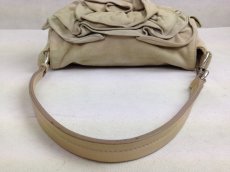 Photo5: Auth YVES SAINT LAURENT Nadja Beige Shoulder Bag suede 5D132490# (5)