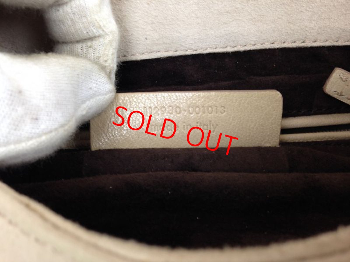 Photo9: Auth YVES SAINT LAURENT Nadja Beige Shoulder Bag suede 5D132490# (9)