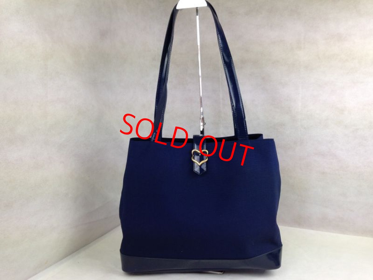 Photo1: AUTH VINTAGE YVES SAINT LAURENT YSL TOTE BAG 5E120130 (1)