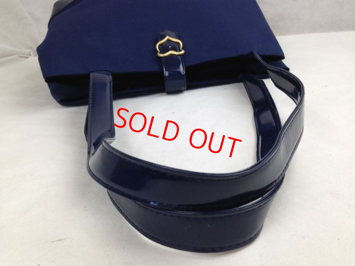 Photo5: AUTH VINTAGE YVES SAINT LAURENT YSL TOTE BAG 5E120130 (5)