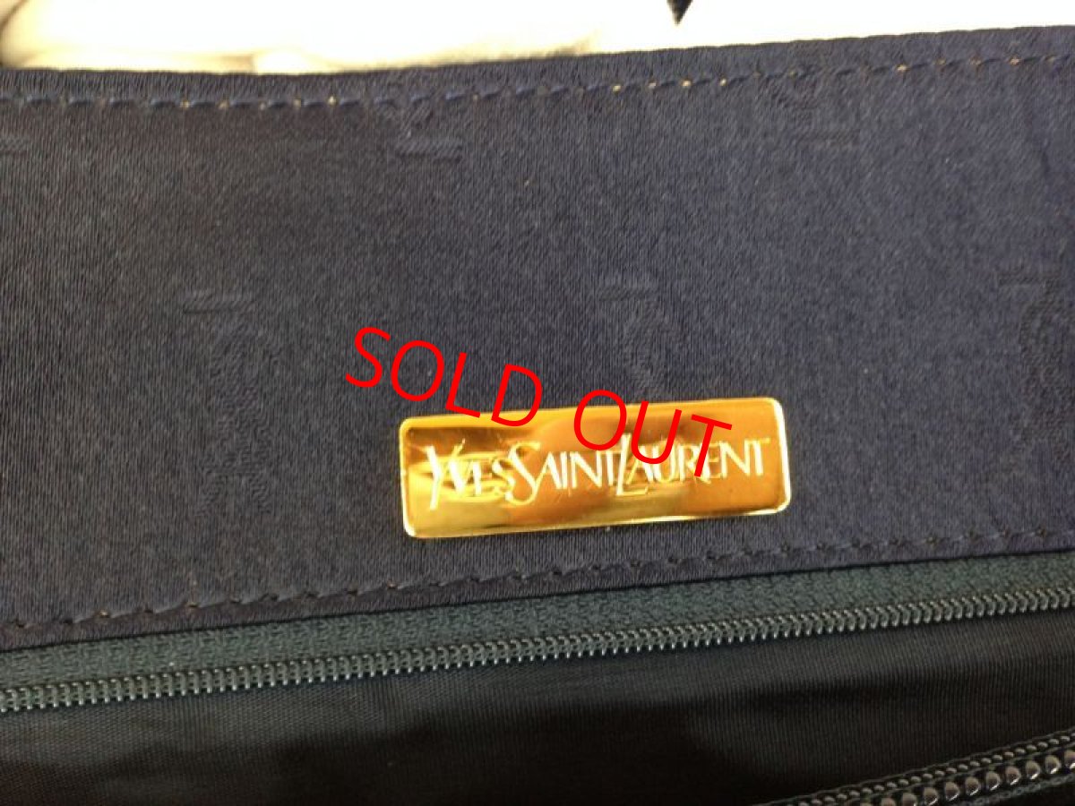 Photo12: AUTH VINTAGE YVES SAINT LAURENT YSL TOTE BAG 5E120130 (12)