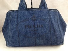 Photo2: Authentic Prada Tote Bag Canapa Indigo 5E19E110# (2)