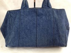 Photo3: Authentic Prada Tote Bag Canapa Indigo 5E19E110# (3)