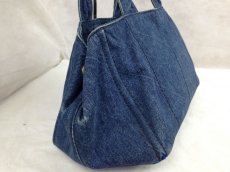 Photo5: Authentic Prada Tote Bag Canapa Indigo 5E19E110# (5)