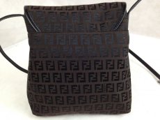 Photo3: Auth FENDI Zucca Pattern Shoulder Bag DarkBrown Canvas Italy Vintage 5E190S40# (3)